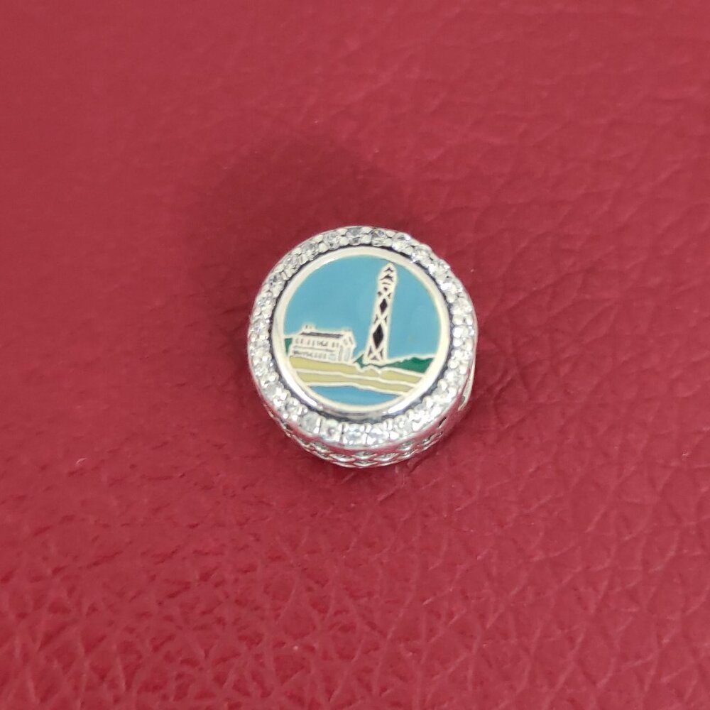 Pandora Cape Lookout Lighthouse Charm Bead Exclusive Travel Charm S925 Silver